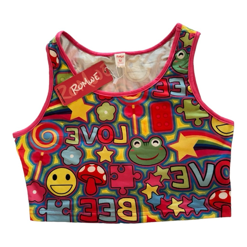 ROMWE graphic crop top